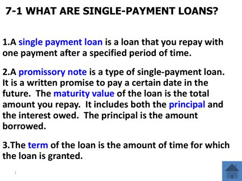 Single Payment Loan Definition